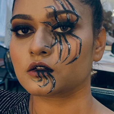 Where reality ends, illusion begins 🕸️🕷️.Makeup demo by @makeup_by.ayantikaaa done @lakmeacad